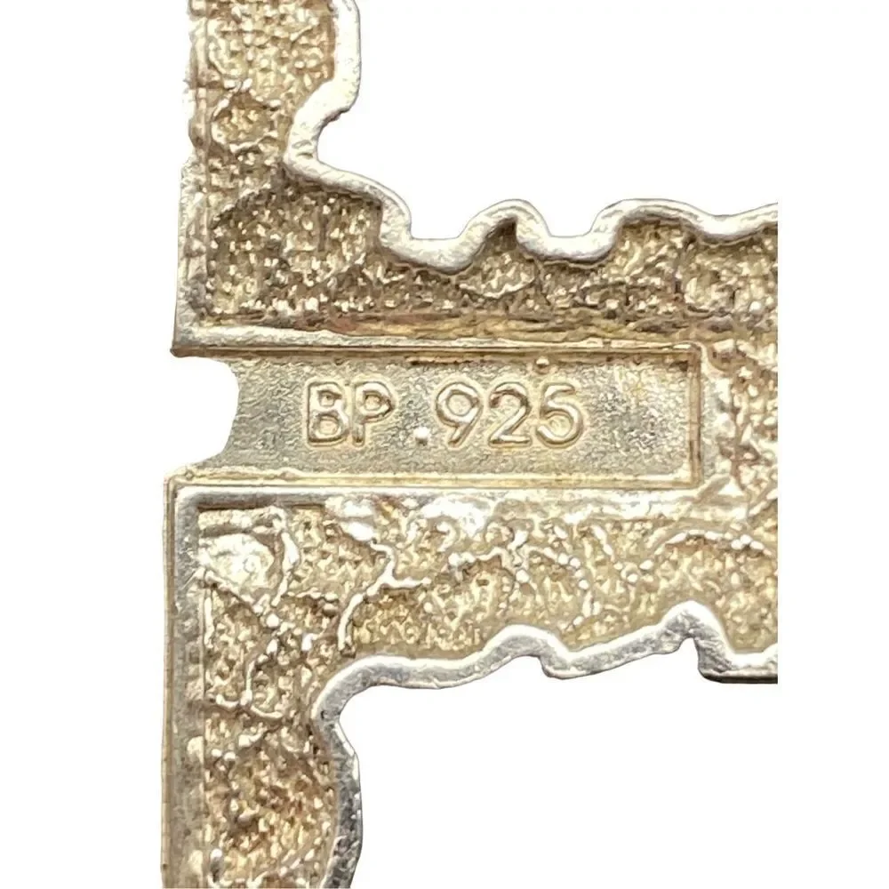 Berna Peci sterling silver 925 large cross crucifix pendant